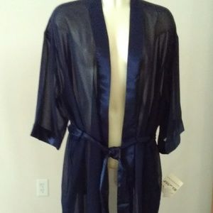 ONLY ONE!  Jolynn NAVY BLUE mid-length robe